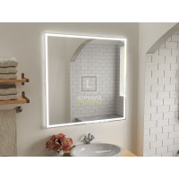 Зеркало с подсветкой для ванной комнаты Люмиро Слим 80х80 см
